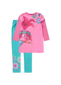 Trolls, Mädchen Set Jerseykleid + Leggings für Mädchen, Türkis / Pink