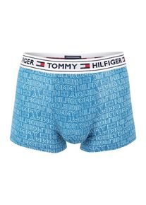 Tommy Hilfiger Underwear, Herren Trunks 'Repeat', Hellblau / Wei&szlig;