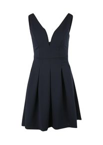 Wal G., Damen Cocktailkleid mit Kellerfalten, Navy