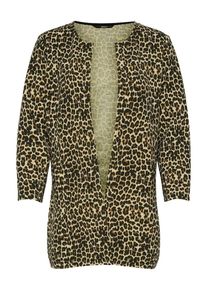 Only, Damen Leoparden Strickjacke, Schwarz