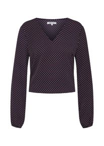 ABOUT YOU, Damen Bluse 'Sienna', Dunkelblau / Rot