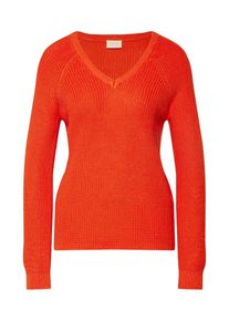 Vila, Damen Pullover 'VIMYNTANI KNIT POINTELLE L/S TOP', Orangerot