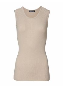 Heine, Damen Rippstricktop, Dunkelbeige