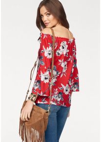 Melrose, Damen Carshirt, Rot / Wei&szlig;