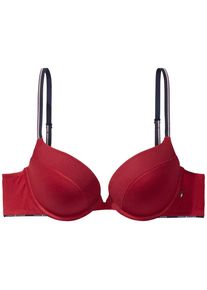 Tommy Hilfiger, Damen Push-Up BH »Micro stripe push up bra«, Dunkelrot