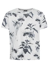 Jack & Jones JACK & JONES, Herren Print T-Shirt 'JPRLAID TEE', Grau