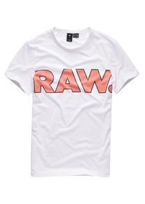 G-Star Raw, Herren T-Shirt 'Fama', Koralle / Schwarz / Wei&szlig;