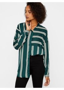 Véro Moda VERO MODA, Damen Hemd, Beige / Smaragd