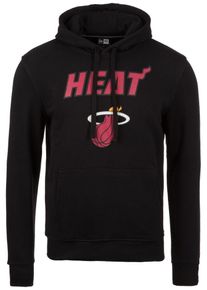 New Era, Herren 'NBA Miami Heat Logo' Kapuzenpullover , Schwarz