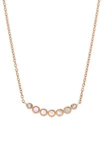 Fossil, Damen Kette 'Vintage Glitz, JF03092791', Rosegold / Weiß