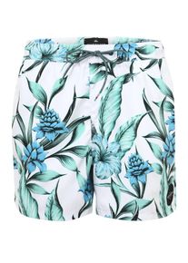 Quiksilver, Herren Badeshorts 'Volley', Türkis / Weiß