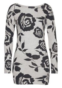 Melrose, Damen Pullover, Grau / Schwarz