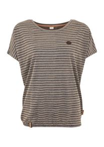 Naketano, Damen T-Shirt, Hellbraun / Dunkelbraun