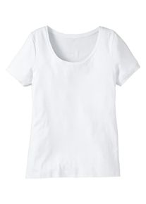 sheego Casual, Damen T-Shirt "Klassischer Stil", Wei&szlig;