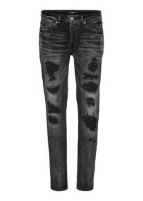 tigha, Herren Jeans 'Morten 9903 repaired', Black Denim