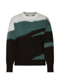 Noisy may, Damen Pullover 'TIMO', Creme / Grün / Schwarz