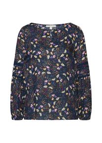 Esprit, Damen Bluse 'Fluent Y-Crepe', Navy