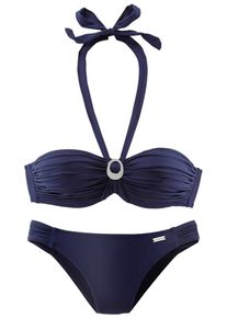 Lascana, Damen B&uuml;gel-Bandeau-Bikini, Blau
