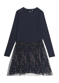 name it, Mädchen Kleid 'NKFOLALA LS', Dunkelblau / Rosé