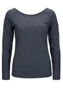 super.natural, Damen Langarmshirt 'Essential Scoop Neck 175', Navy