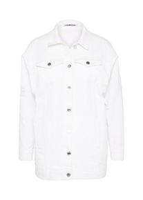 Noisy may, Damen Jeansjacke 'Nmangie' mit Ripped-Details, White Denim