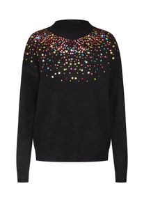 Pieces, Damen Pullover 'PCSALLY LS SEQUIN KNIT', Mischfarben / Schwarz