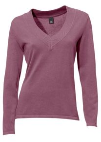 Heine, Damen V-Pullover, Beere