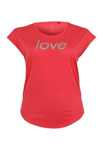 Only Play Curvy, Damen Shirt 'onpHANA CURVED SS TRAINING TEE CURVY', Pink