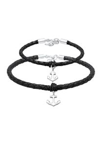 PAULO FANELLO, Herren Armband, Schwarz / Silber