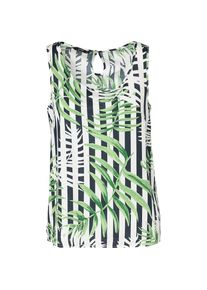 Only, Damen Blusentop, Grasgrün / Schwarz / Weiß