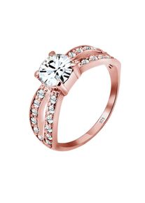 Elli, Damen Ring, Rosegold / Wei&szlig;