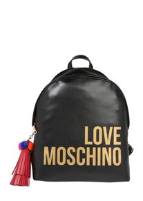 Love Moschino, Damen Rucksack mit Labelprint, Schwarz