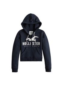 Hollister, Damen Sweatjacke, Navy / Wei&szlig;
