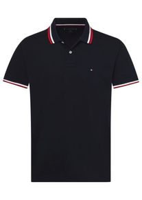 Tommy Hilfiger, Herren Poloshirt 'WCC SOLID', Nachtblau / Rot / Weiß