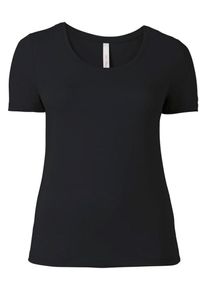 sheego Basic, Damen T-Shirt, Schwarz