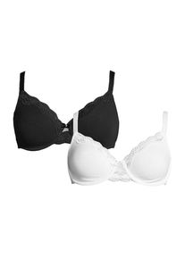 Petite Fleur, Damen Bügel-BH (2 Stck.), Schwarz / Weiß