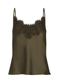 Missguided, Damen Top 'EYELASH TRIM LACE CAMI', Khaki