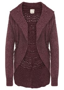 Khujo, Damen Strickjacke 'AZIZA', Rotviolett
