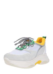 ABOUT YOU, Damen Sneaker 'Maxima' mit Plateausohle, Gelb / Grau / Weiß