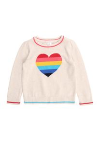 GAP, M&auml;dchen Pullover 'HEART', Beige / Mischfarben