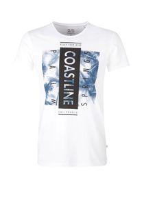 Q/S Designed By, Herren T-Shirt, Blau / Schwarz / Wei&szlig;