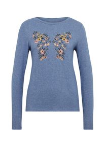 Tom Tailor, Damen Langarmshirt, Himmelblau / Gelb / Pastellorange