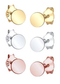Elli, Damen Ohrringe 'Kreis', Gold / Rosegold / Silber