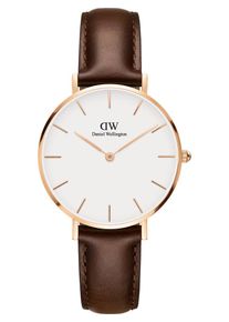 Daniel Wellington, Damen Uhr 'Classic Petite Bristol DW00100171', Kastanienbraun / Rosegold / Weiß
