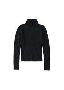 Abercrombie & Fitch Abercrombie & Fitch, Damen Shirts 'LS SLIM RIB STATEMENT', Schwarz