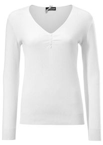 Heine, Damen Pullover, Wei&szlig;
