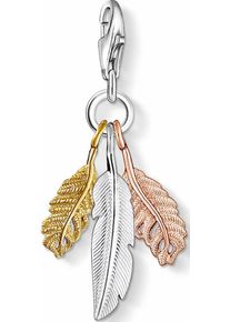 Thomas Sabo, Damen Charm-Einhänger 'Federn, 1010-431-12', Gold / Rosegold / Silber