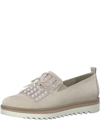 Marco Tozzi, Damen Slipper, Beige / Grau