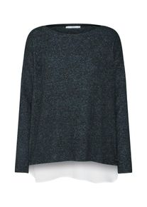 EDC by Esprit, Damen Shirt 'Woven hem T-Shirts', Schwarz