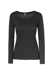 Blue Seven, Damen Langarmshirt, Schwarz / Weiß